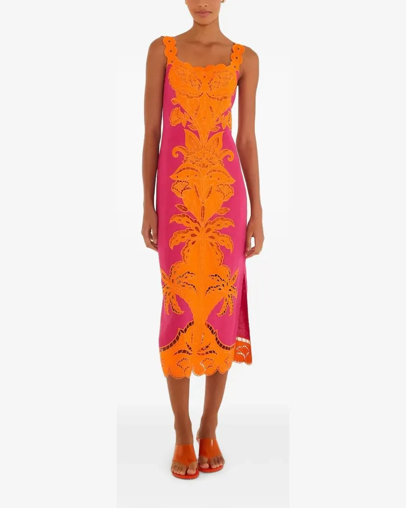 FARM Rio cut-out embroidered dress - Rosa Rosa