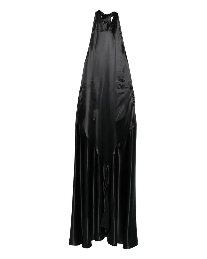Marni halterneck satin dress - Schwarz Schwarz