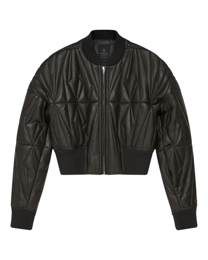 Rick Owens quilted leather jacket - Schwarz Schwarz