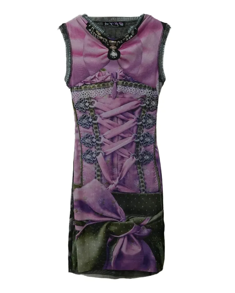 OTTOLINGER mesh corset-print dress - Rosa Rosa