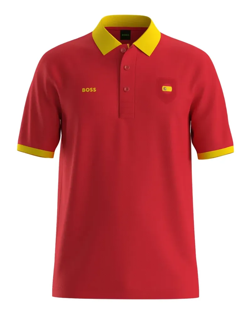 HUGO BOSS Poloshirt mit Knopfleiste - Rot Rot