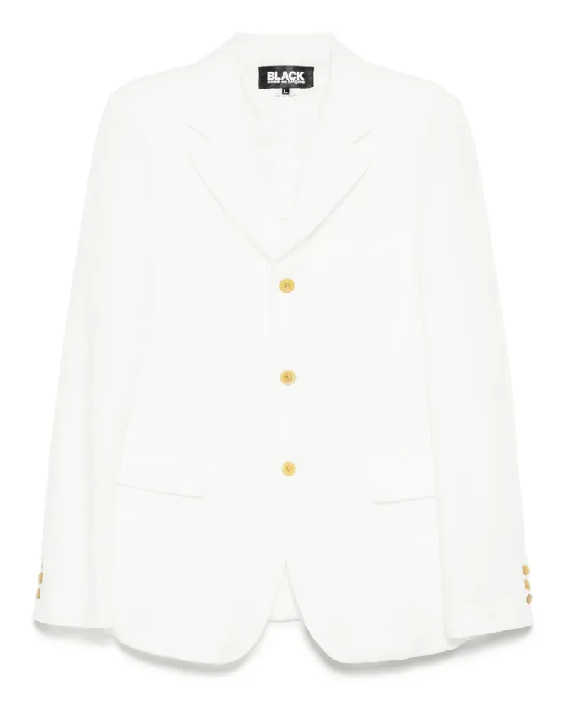 Comme des Garçons Einreihiger Blazer - Weiß Weiß