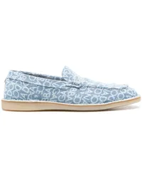 Dolce & Gabbana Loafer mit Logo-Print Blau