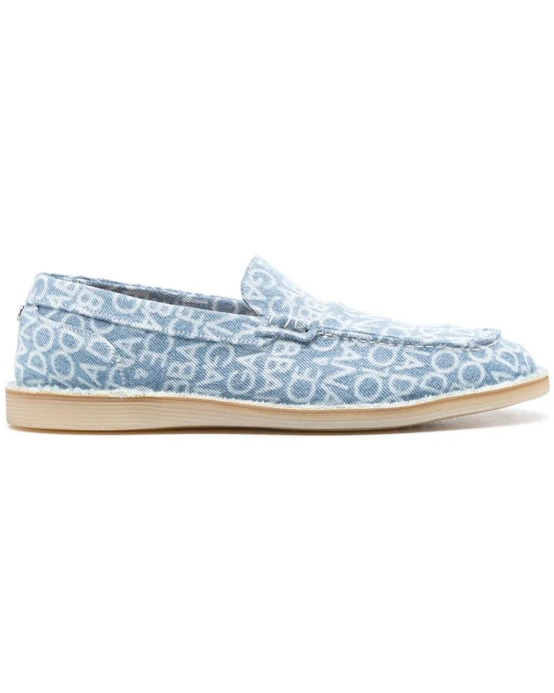Dolce & Gabbana Loafer mit Logo-Print - Blau Blau
