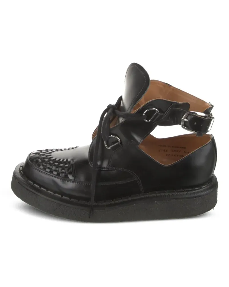 Comme des Garçons Gewebte Stiefeletten mit Schnalle - Schwarz Schwarz