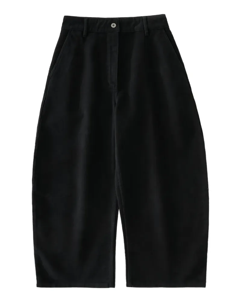 Studio Nicholson Chalco Hose aus Moleskin - Schwarz Schwarz