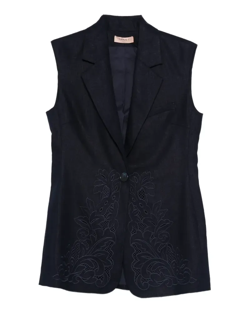 Twin-Set Florale Weste - Blau Blau