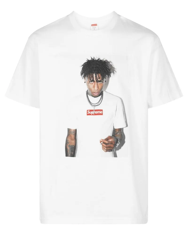 Supreme Being NBA Youngboy Red T-Shirt Weiß