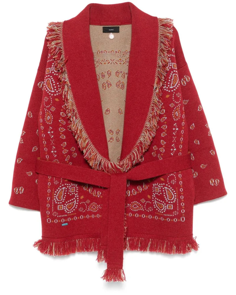 Alanui Cardigan mit Bandana-Jacquardmuster - Rot Rot