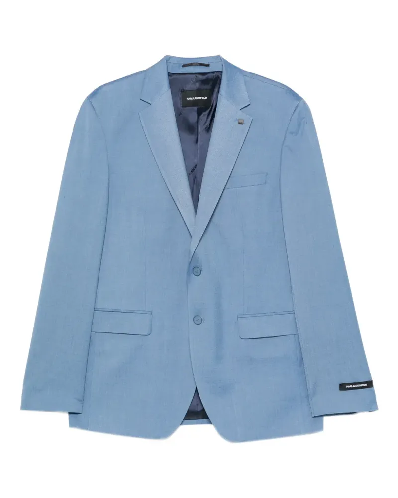 Karl Lagerfeld notched-lapel single-breasted blazer - Blau Blau