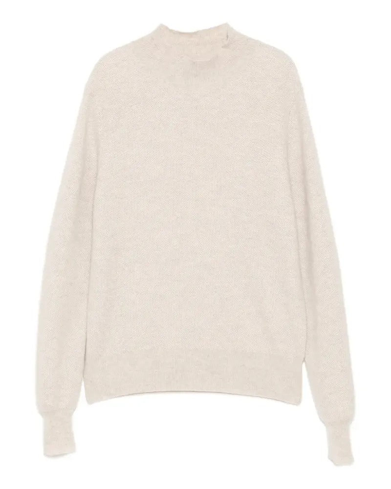 N.Peal Kaschmirpullover mit Wabenmuster - Grau Grau