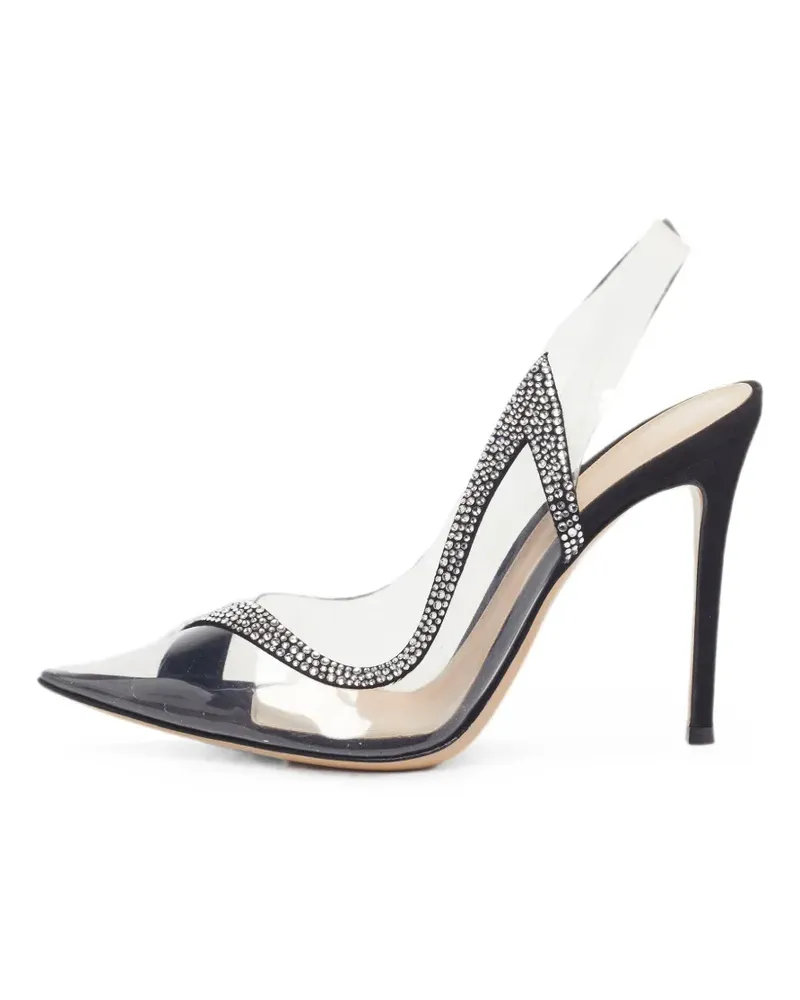 Gianvito Rossi Hortensia crystal-embellished pumps - Schwarz Schwarz
