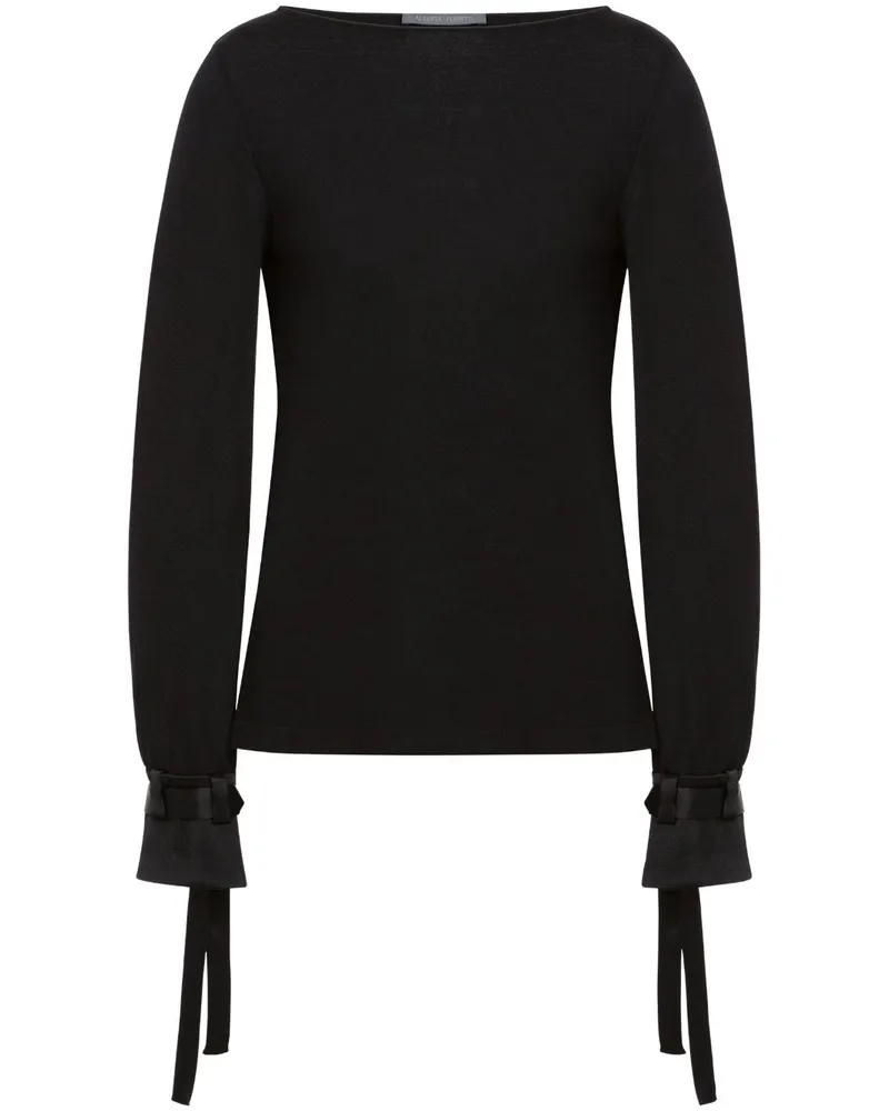 Alberta Ferretti Pullover aus Schurwolle Schwarz