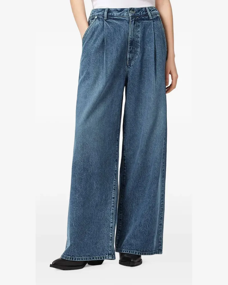 AllSaints Weite Jeans mit Bundfalten - Blau Blau