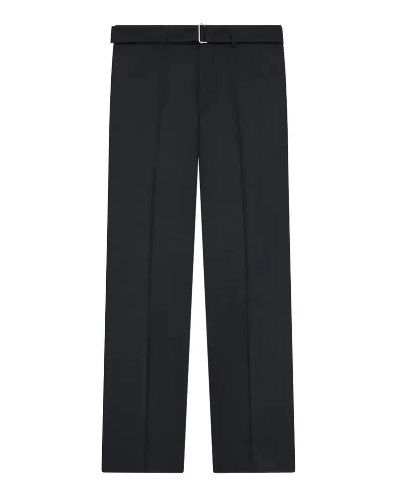 LARDINI flat-front straight-leg trousers - Blau Blau