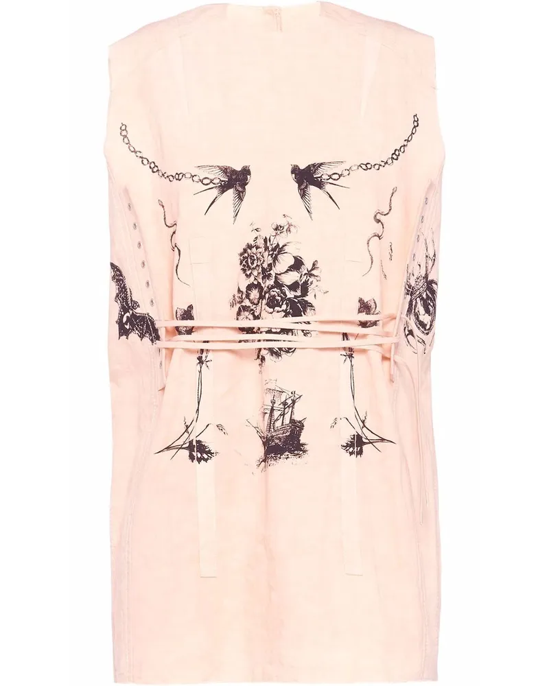 Prada Oberteil mit Print - Rosa Rosa