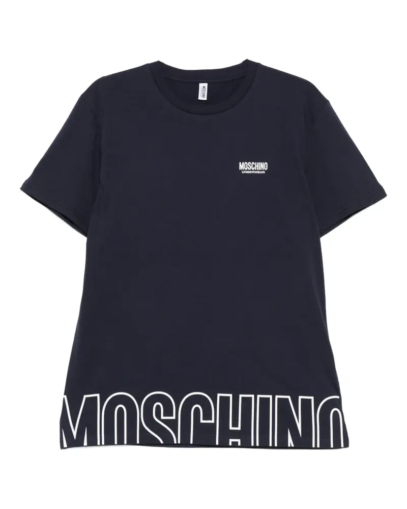 Moschino T-Shirt mit Logo-Detail - Blau Blau