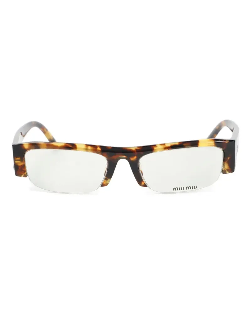 Miu Miu rectangle frame glasses - Braun Braun