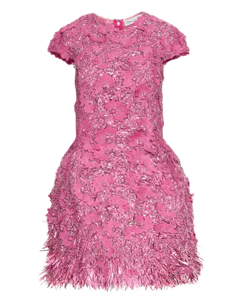 Oscar de la Renta Minikleid mit Pailletten - Rosa Rosa
