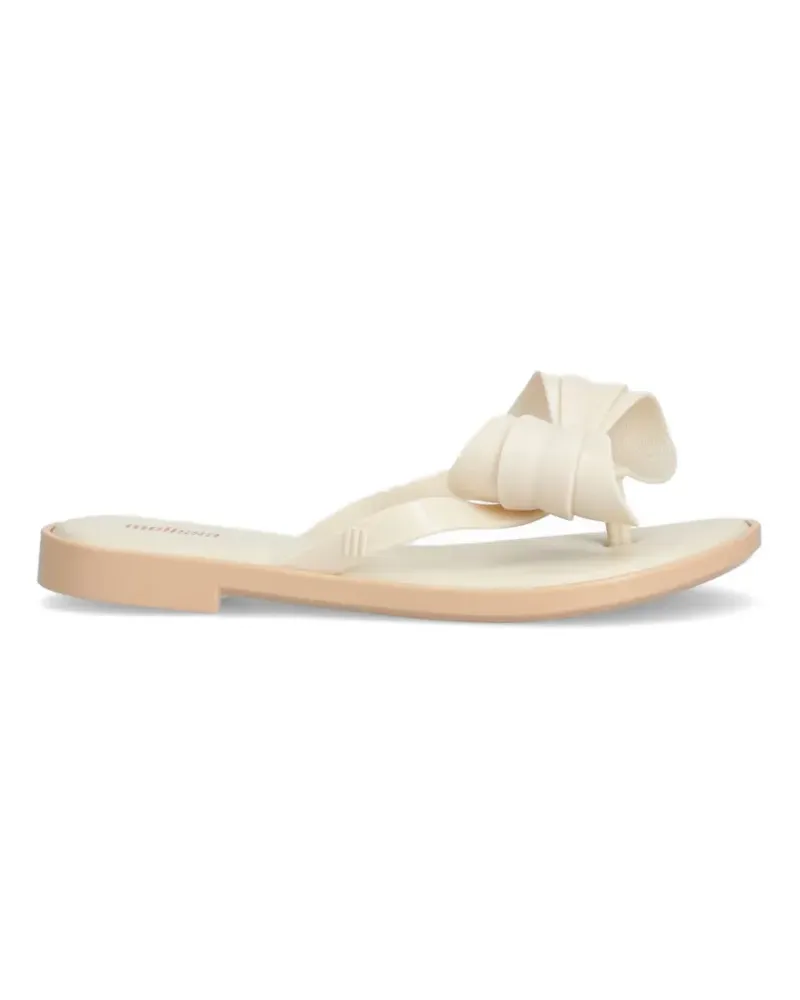 Melissa bow-detail flip-flops - Nude Nude