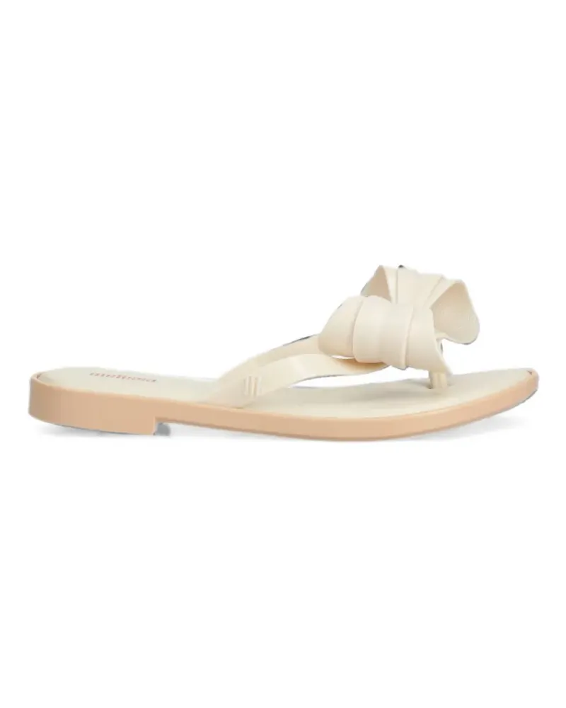 Melissa bow-detail flip-flops - Nude Nude