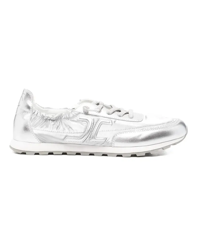 Candice Cooper metallic-finish panelled sneakers - Silber Silber