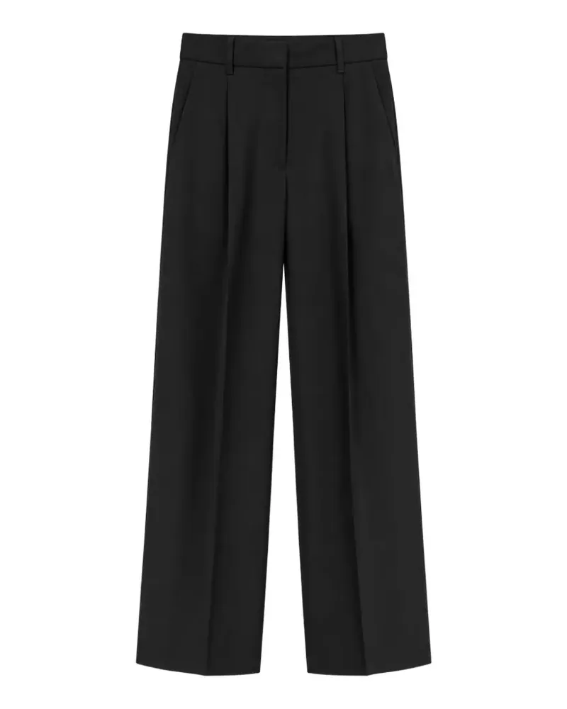 Dunst Straight-Leg-Hose mit Falten - Schwarz Schwarz