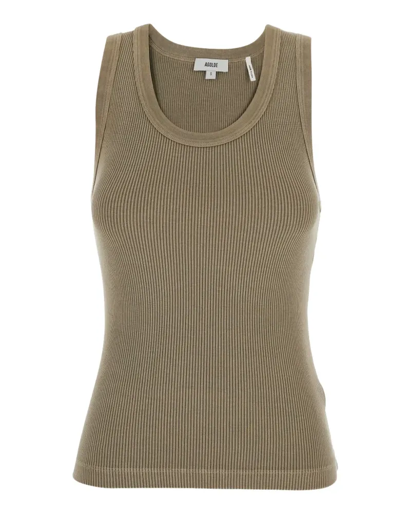 AGOLDE ribbed-knit tank top - Grün Grün