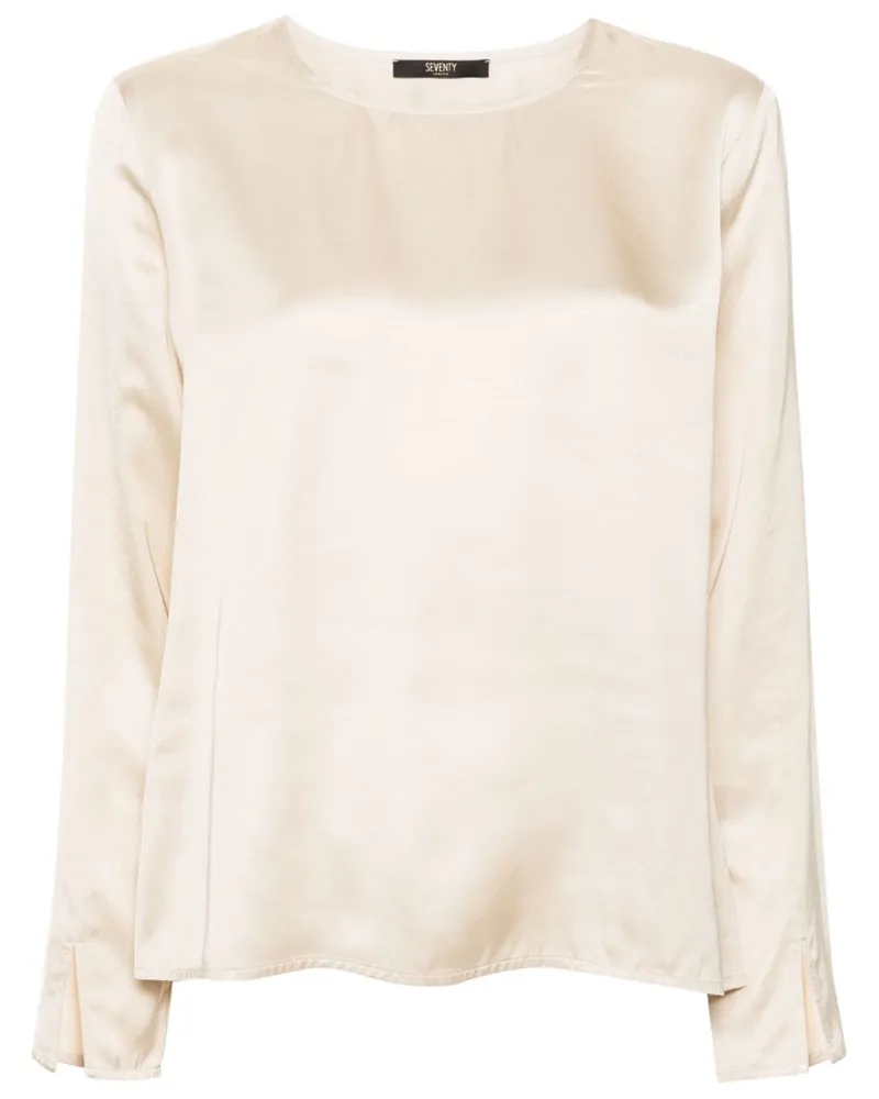 Seventy Klassische Satinbluse - Nude Nude