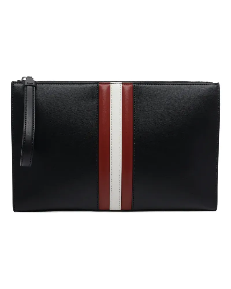 Bally Große Mythos Clutch mit Streifen - Schwarz Schwarz