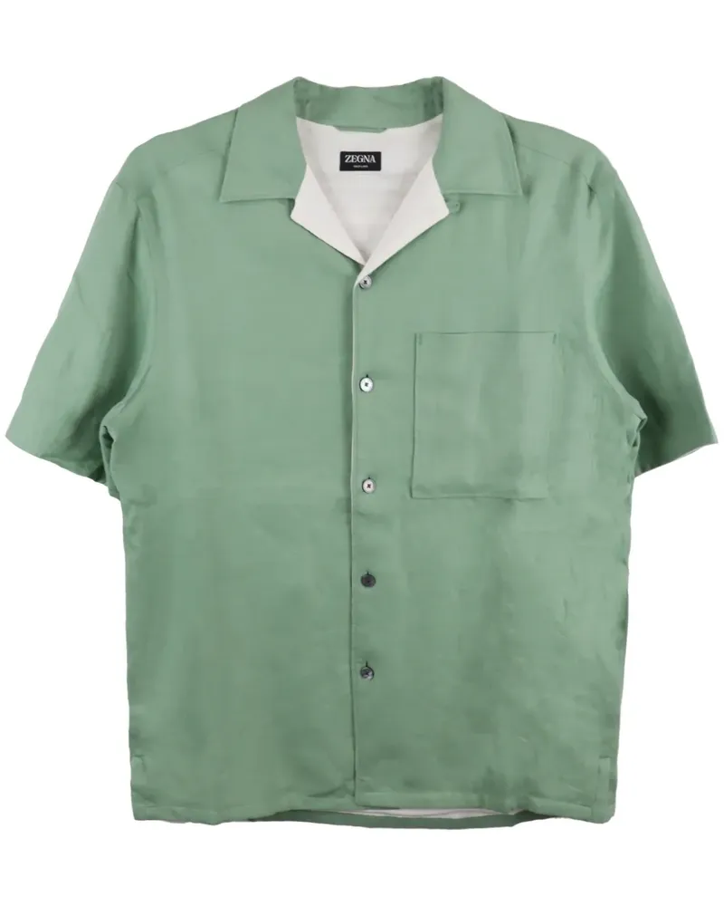 Ermenegildo Zegna Oasi Lino Hemd - Grün Grün
