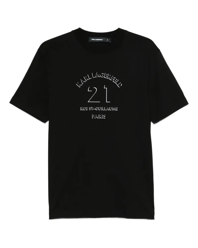 Karl Lagerfeld T-Shirt mit Logo-Print - Schwarz Schwarz
