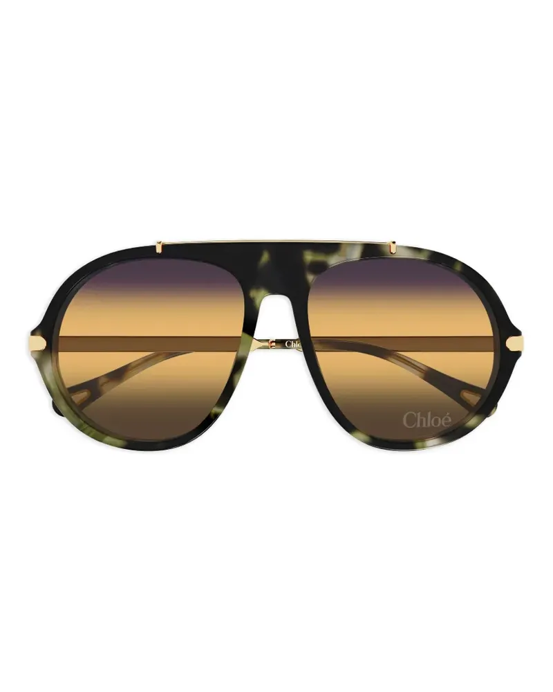 Chloé Sonnenbrille in Schildpattoptik - Grün Grün
