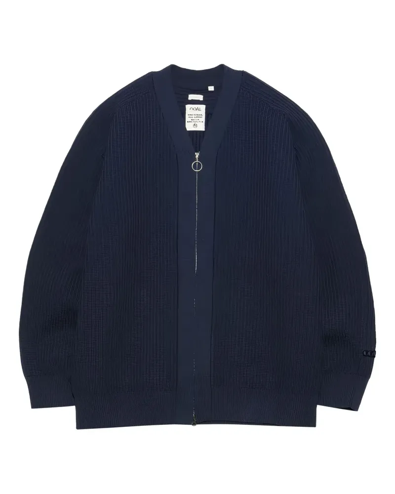 nanamica Gerippter Cardigan mit Reißverschluss - Blau Blau