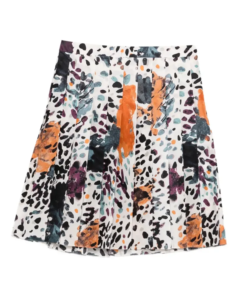 Fendi Rock mit Falten-Print - Weiß Weiß