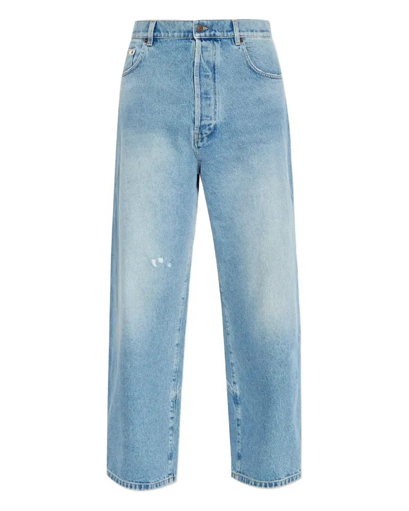 Moschino Jeans mit Logo-Patch - Blau Blau