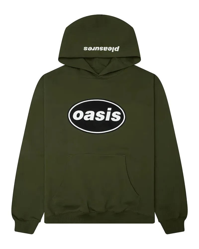 PLEASURES logo-patch hoodie - Grün Grün