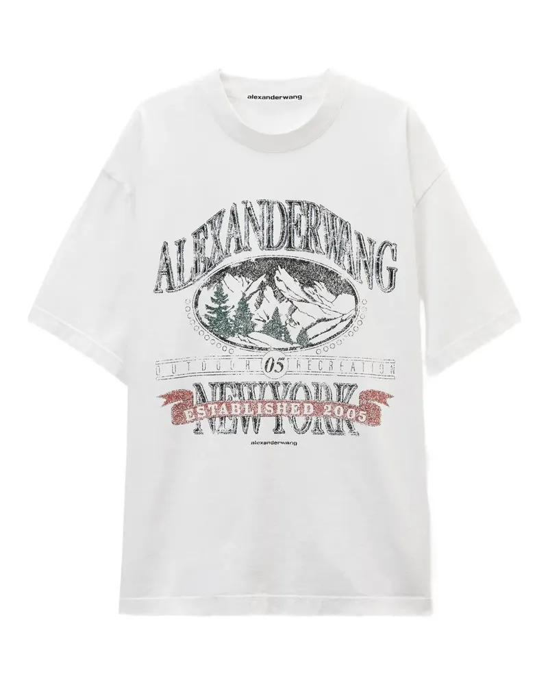 Alexander Wang T-Shirt mit grafischem Print - Weiß Weiß