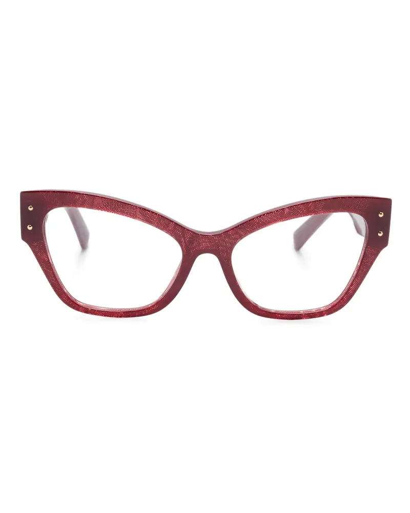 Dolce & Gabbana Brille im Cat-Eye-Design - Rot Rot