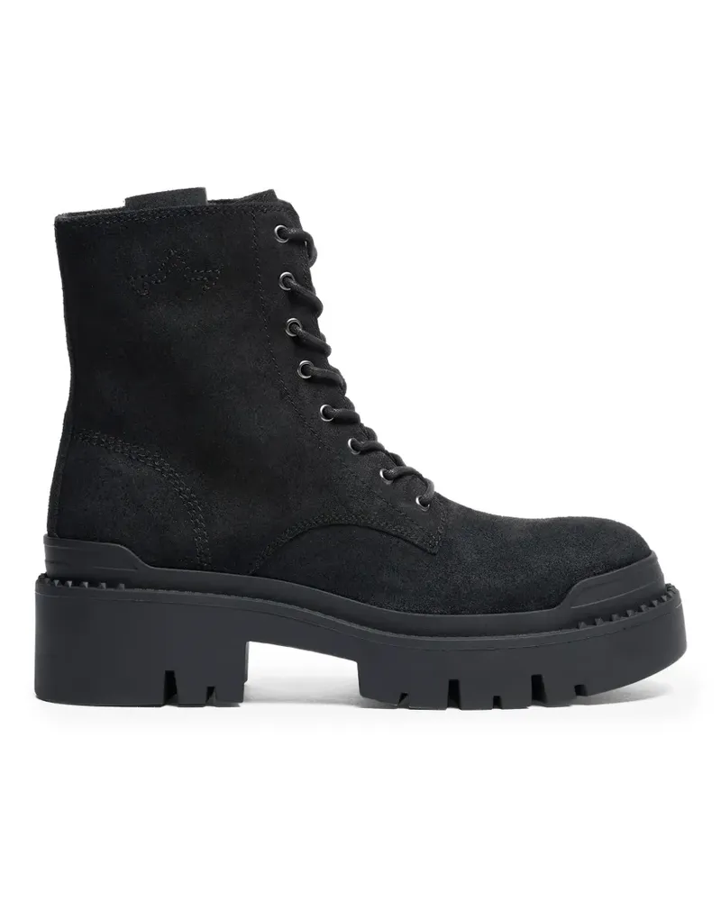 ash Noah Bikerstiefel mit Schnürung - Schwarz Schwarz