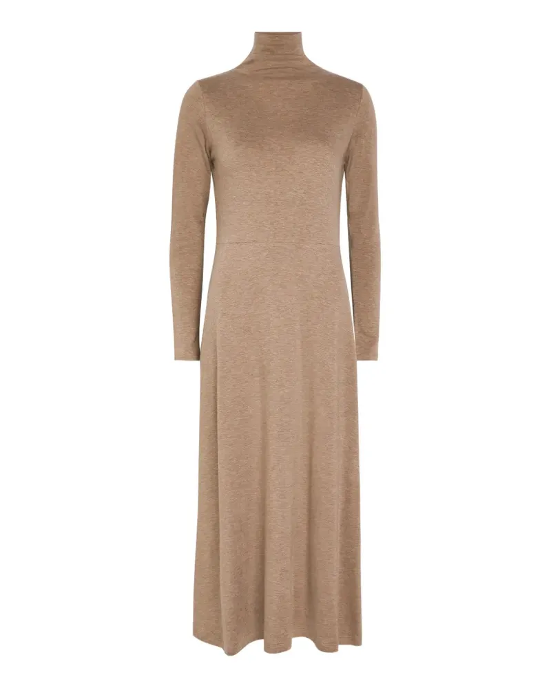 Vince long-sleeve halterneck dress - Nude Nude