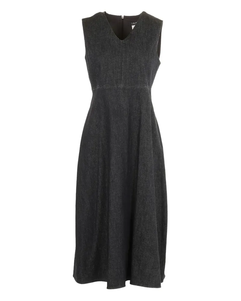 Max Mara V-neck sleeveless midi dress - Blau Blau