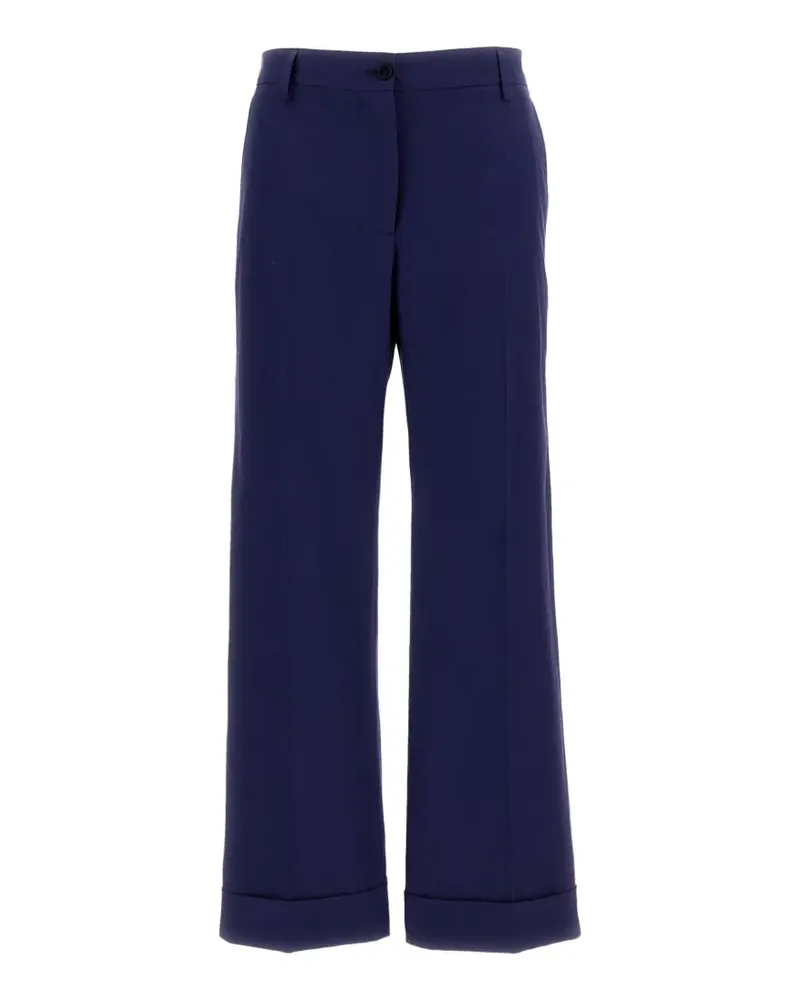 Alberto Biani cuffed trousers - Blau Blau