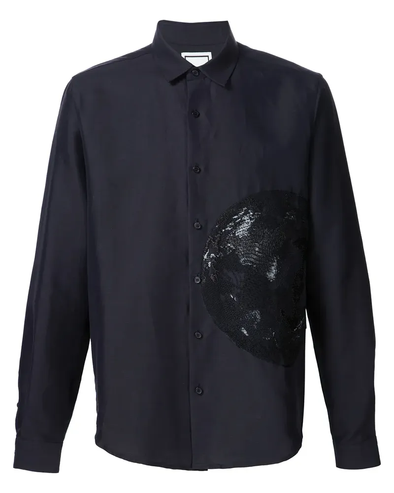 Wooyoungmi Hemd mit Pailletten - Schwarz Schwarz