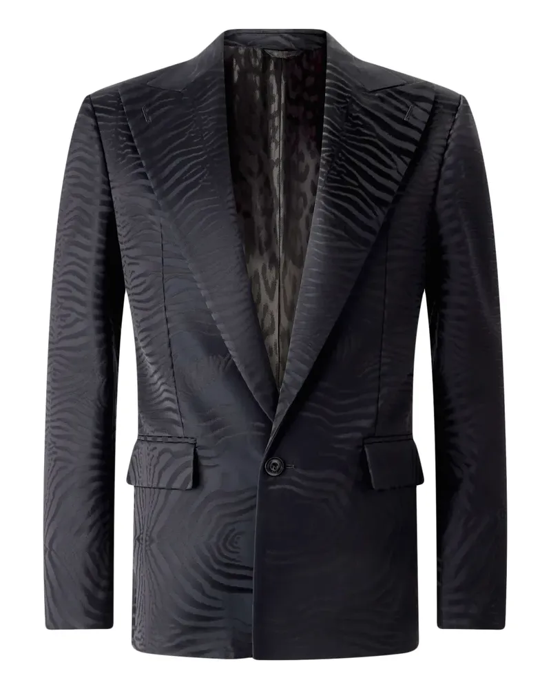 Roberto Cavalli Einreihiges Sakko - Schwarz Schwarz