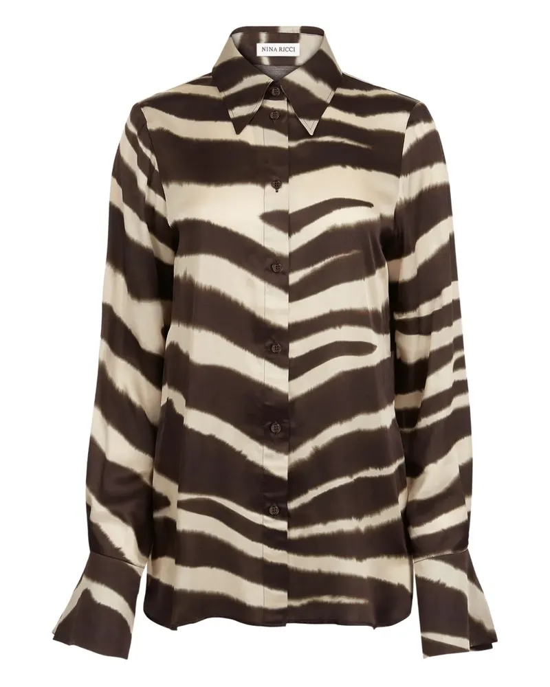 Nina Ricci Hemd mit Zebra-Print - Braun Braun