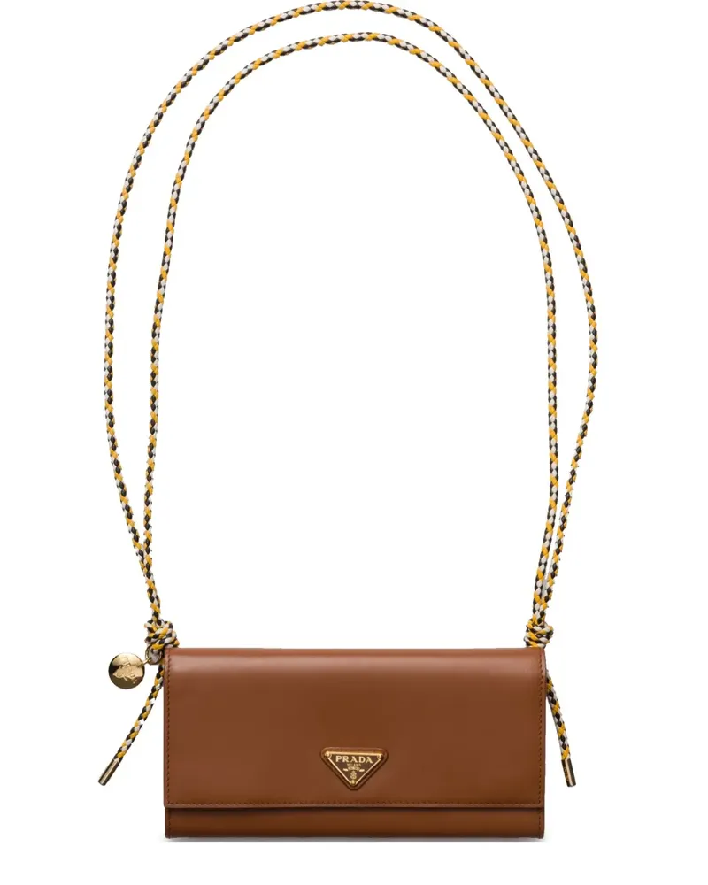 Prada Portemonnaie mit Kettenriemen - Braun Braun