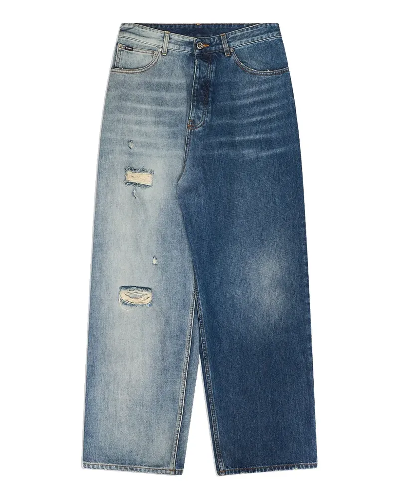 VETEMENTS degrade-effect distressed jeans - Blau Blau