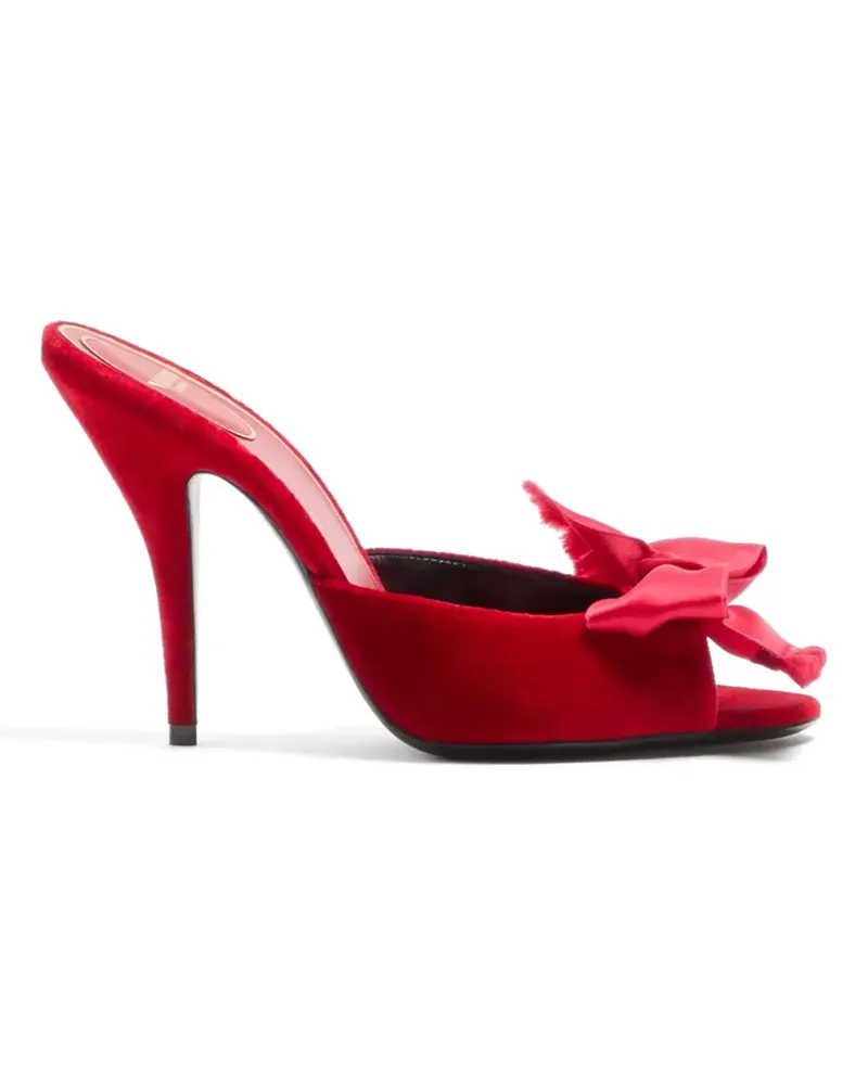 Valentino Garavani Marie A Velvet Slide Sandalen 105mm - Rot Rot