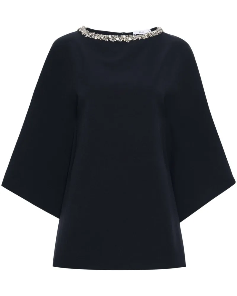 Safiyaa Arama Bluse mit Kristallverzierung - Blau Blau